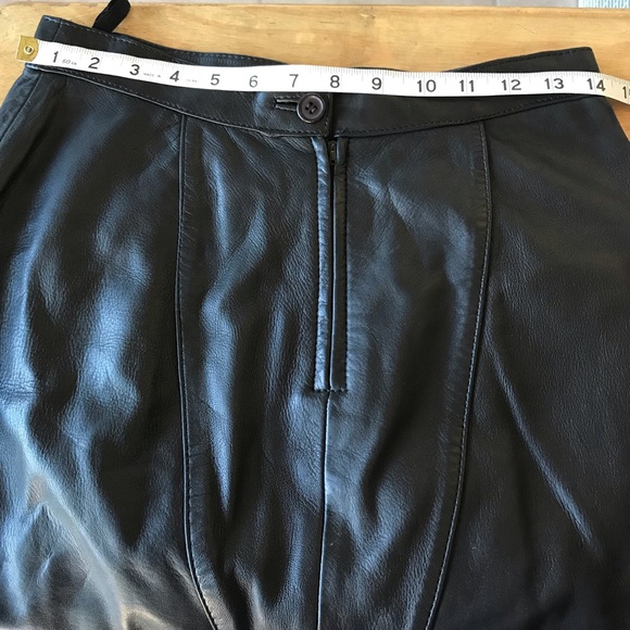 Full Length 100% Black Leather Size 10 Skirt - Picture 3 of 8